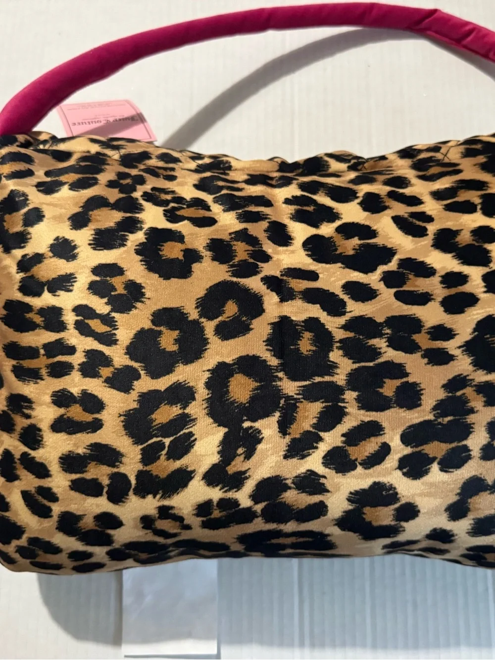 Juicy Couture leopard print Quilted Shoulder Bag decorative pillow BNWT